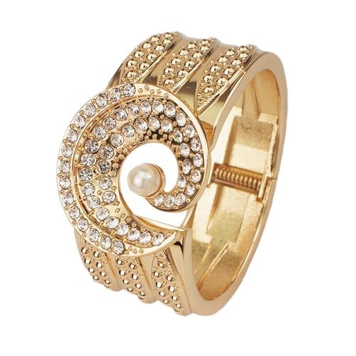 Grand Bracelet Punk En Alliage Pour Femmes, Avec Strass Géométriques, Manchette, Accessoires Bijoux De Fête, 2020