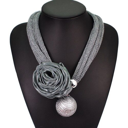 Collier Avec Pendentif En Imitation De Perle Pour Femme, Bijou Féminin Avec Une Corde Épaisse Et Ajustable