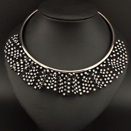 Bijoux De Marque De Luxe Pour Femmes, Accessoires De Design Court, Peinture En Aérosol, Strass, Colliers De Déclaration, Ce3311