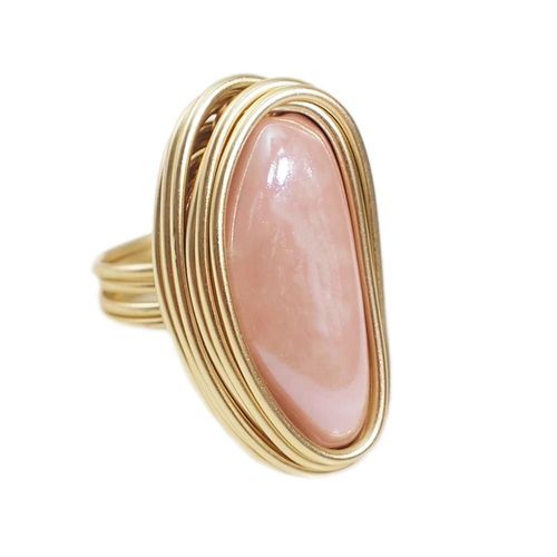 Manilai-Bagues En Céramique Avec Fil Métallique, Fait À La Main, Pour Femmes, Bijoux, Bagues De Mariage, Accessoires De Fête