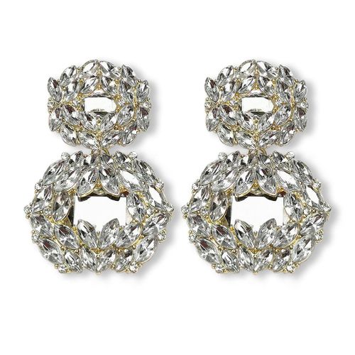 Boucles D'oreilles En Cristal Coloré Pour Femmes, Strass, Tendance, Bijoux, Goutte D'eau, Bijoux De Mariée