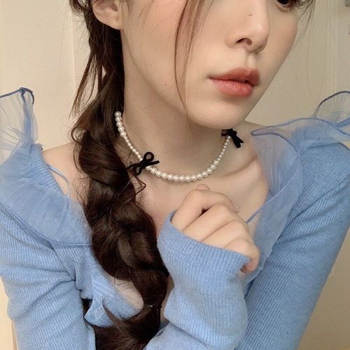 Collier Ras Du Cou En Velours Noir Pour Femmes, Chaîne Élégante Avec Perles, Mode Coréenne, Bijoux De Mariage