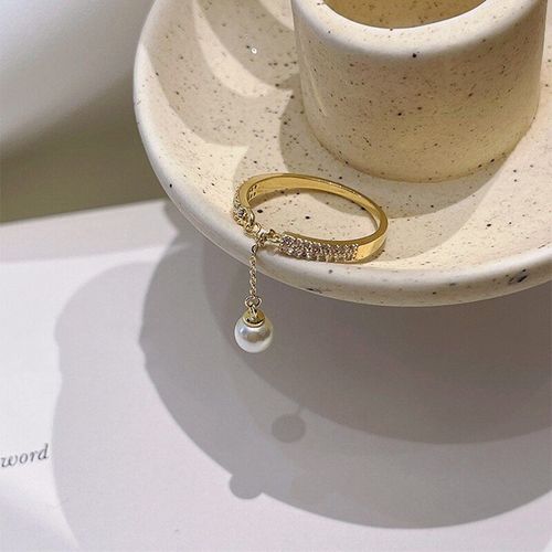 Bague En Zircon Délicat Pour Femme, Bijou De Doigt, Mignon, Lune, Étoile, Ajustable, Élégant, Perle, Nouveau, 2021