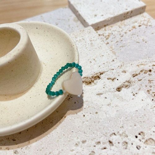 Bagues En Perles Élastiques Pour Femmes Et Filles, Élégantes, Coquillage En C¿Ur, Mi-Doigt, Bijoux À La Mode, Cadeaux, Offre Spéciale