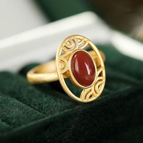 Bague De Luxe Pour Femmes, Anneau Naturel Rouge Du Sud, Ouverture Réglable, Design De Niche Créative, Rétro Chinois, Léger, Marque De Bijoux