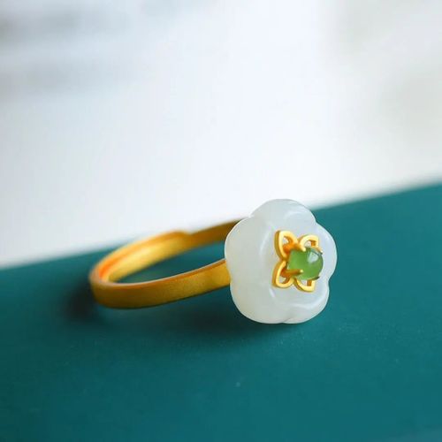 Bague Hetian En Jade Blanc Naturel, Bijou Ajustable, Style Chinois Rétro, Petite Breloque Exquise, Marque De Bijoux En Argent Pour Femmes