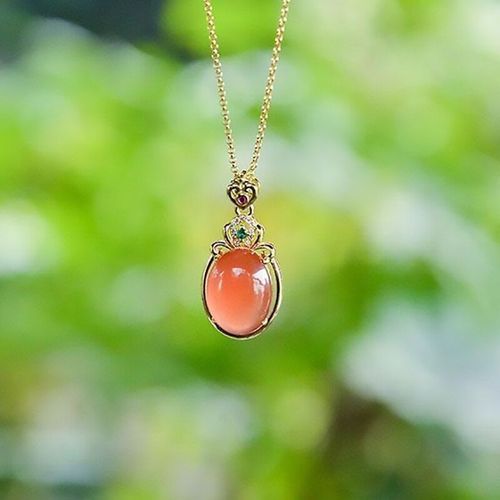 Collier Ovale En Diamant Naturel Hetian Rubis Pour Femmes, Pendentif De Luxe, Accessoires De La Saint-Valentin, Nouveau Design Original