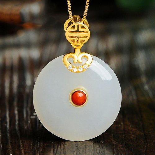 Pendentif Rond En Argent Naturel Et Jade Baitian Pour Femmes, Nouveau, Bijoux De Marque, Style Chinois Rétro, Design De Palais, Pour Femmes