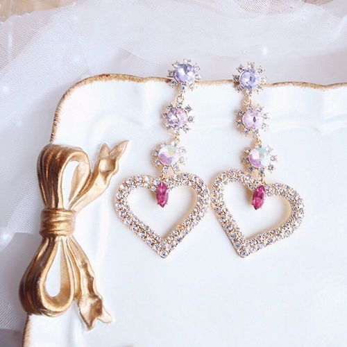 Boucles D'oreilles Longues En Strass Colorés Pour Femmes, Bijoux De Luxe, Cadeaux