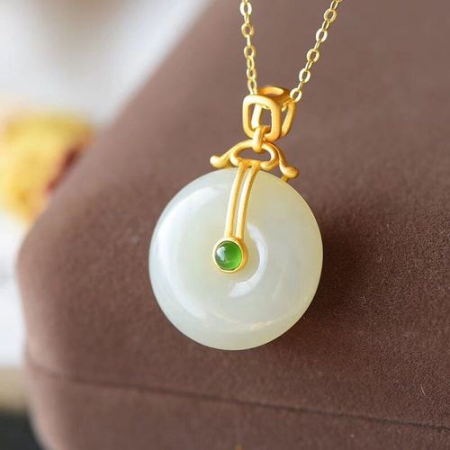 Collier En Argent Naturel Hetian Jade Blanc, Pendentif Boucle Paisible, Style Palais Chinois, Bijoux Artisanaux Vintage De Marque Pour Femmes, Nouvelle Collection