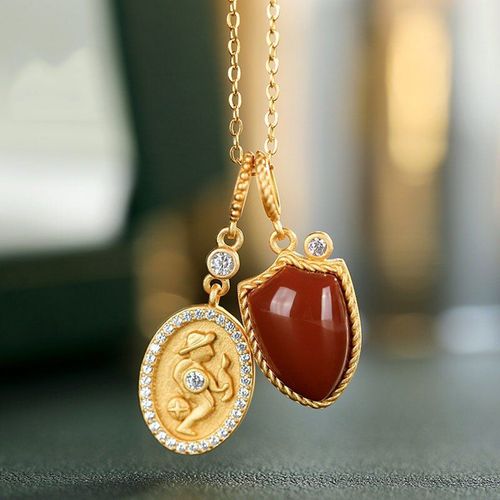 Pendentif En Cristal Naturel Incrusté De Jade, Nouvel Argent, Collier De Chevalier Et Bouclier Rétro Français, Marque De Bijoux Pour Femmes