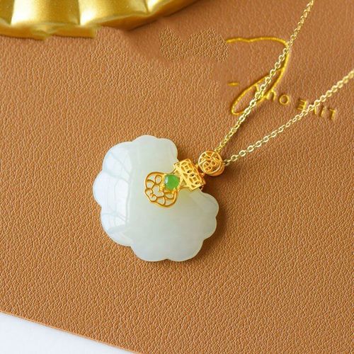 Collier Avec Pendentif En Jade Pour Femmes, Bijou De Marque, Style Chinois Classique, Fumée Naturelle, Violet