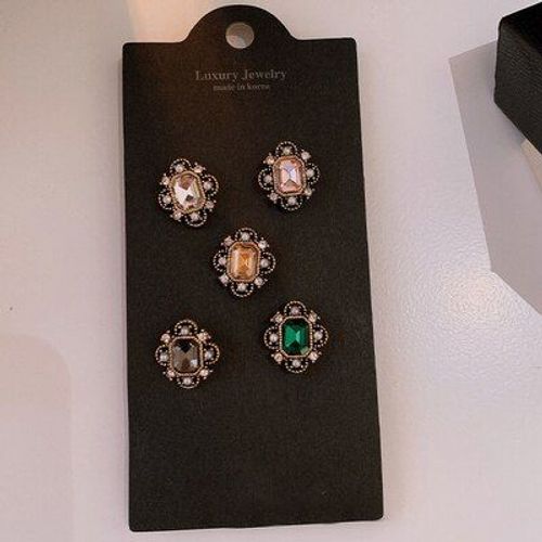 Broche Carrée En Cristal Coloré Pour Femmes, Broche De Luxe Vintage, Badge En Forme De C¿Ur, Perle, Pour Vêtements, Décoration, Bijoux, Cadeaux, 2020
