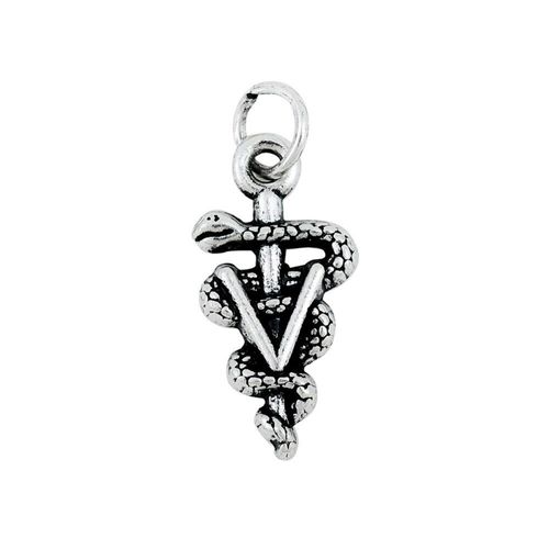 Pendentif En Alliage De Zinc Plaqué Argent, Symbole Médical Antique, Breloques, Bijoux D'infirmière, 20 Pièces