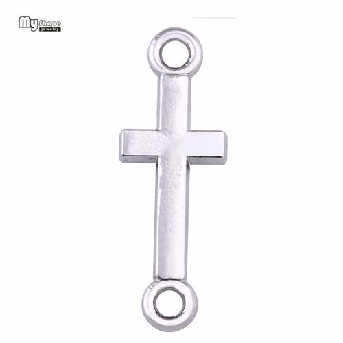 Breloques En Forme De Croix Pour Femme, Bijoux De Haute Qualité, Plaqué Argent, Pendentif Religieux Fait À La Main, Fabrication De Bracelets, 30 Pièces