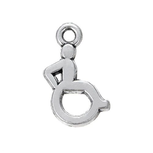 Breloque Pour Fauteuil Roulant Médical, Pour Homme Ou Femme, Pendentif En Alliage De Zinc, Antique, Plaqué Argent, Diy Bricolage, 30 Pièces