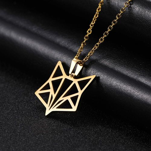 Collier Ras Du Cou En Acier Inoxydable 316l, Bijoux À La Mode, Pendentif Animal Renard Doré, Chaîne, Accessoires, Cadeau Pour Femmes