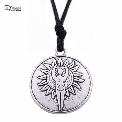 Collier Pendentif En Forme De Talisman, Symbole Occulaire Du Soleil, De La Religion, Pour Hommes, Amulette, Ras Du Cou, Païen, Argenté Et Doré