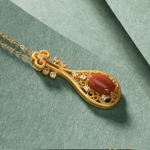 Collier En Argent Et Tourmaline Rouge Du Sud Pour Femmes, Pendentif, Accessoires De Banquet