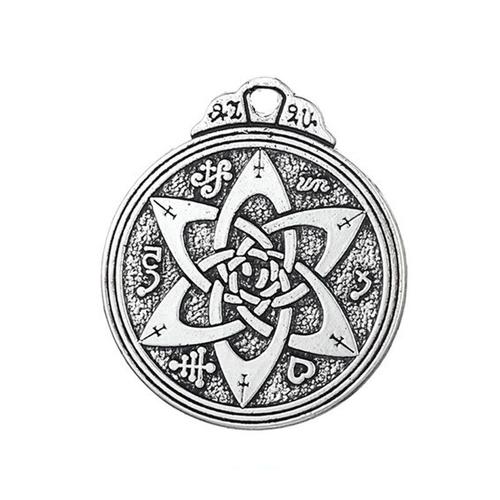 Talisman Tibétain Plaqué Argent, Fait À La Main, Pour Les Poteries, Les Écritures, Les Acteurs, Pendentif Pentacle, Sceau De Salomon, Vente En Gros, 5 Pièces