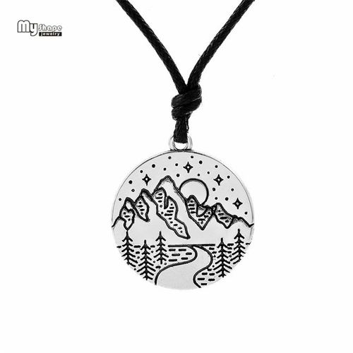 Collier De St Valentin De L'himalaya, Pendentif Errant, Cadeau Pour Les Grimpeurs, Breloque Antique Plaqué Argent, 28x25mm