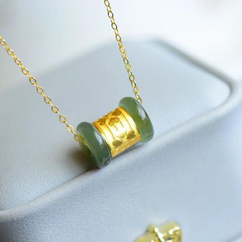 Collier Géométrique En Jade Naturel Hetian Pour Femmes, Pendentif, Vent Froid, Élégance Exquise, Charme, Bijoux En Argent, Original, Nouvelle Collection