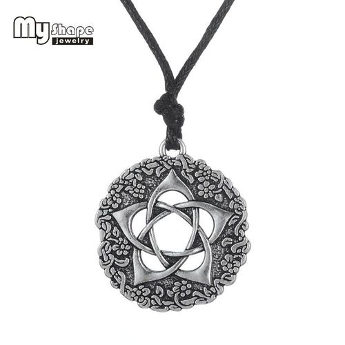Collier Avec Pendentif Étoile De David, Plaqué Argent Antique, Surnaturel, Cadeau De Noël Pour Femmes, Bijoux