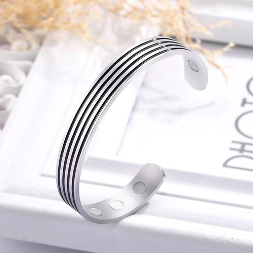 Bracelet Magnétique En Acier Inoxydable 316l Pour Femme, Bijou De Poignet De Couleur Or Rose, Élégant