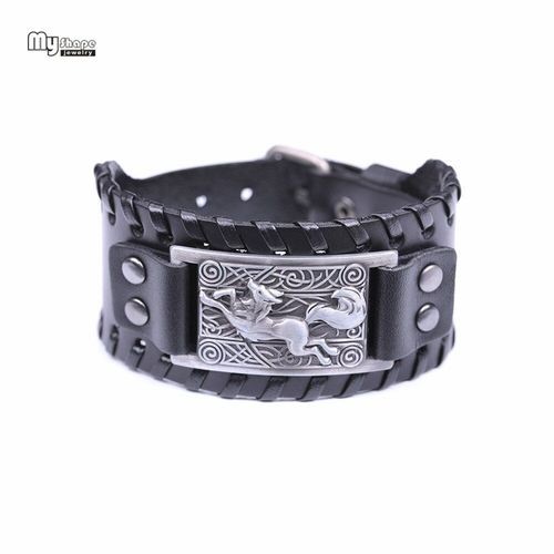 My Shape-Bracelet En Métal Vintage Pour Hommes, En Alliage De Zinc, Renard, En Plomb Et Nickel, Bijoux Viking