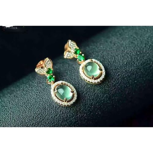 Boucles D'oreilles En Forme De Plante Ovale Pour Femmes, Nouveau Design Original, Style Chinois, Breloque En Diamant De Luxe, Marque De Bijoux En Argent