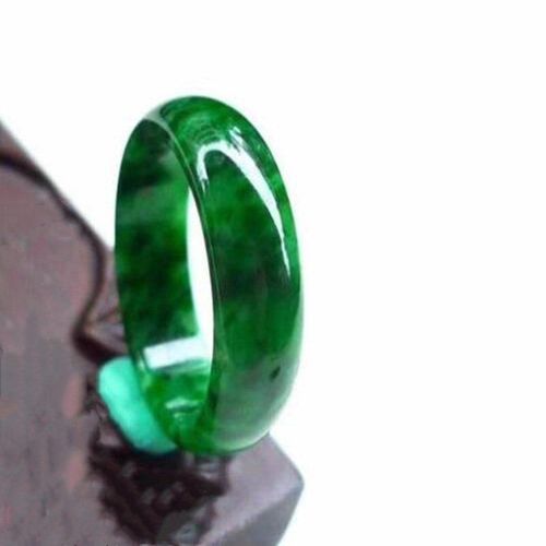 Bague En Jade Vert Foncé Pour Hommes Et Femmes, Bijou En Jade Naturel, Bijoux Fins, Breloques Porte-Bonheur