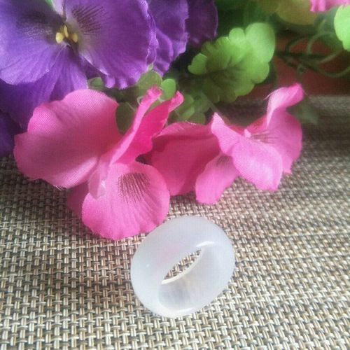 Bague En Jade En Agate Naturelle Calcédoine, Amulette Porte-Bonheur Pour Homme Et Femme, Bijoux Fins, Cadeau