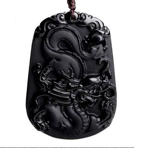 Pendentif Dragon Obsidienne Trois Pieds En Croix De Crapaud Doré, Bijoux Fins, Amulette Porte-Bonheur, Collier