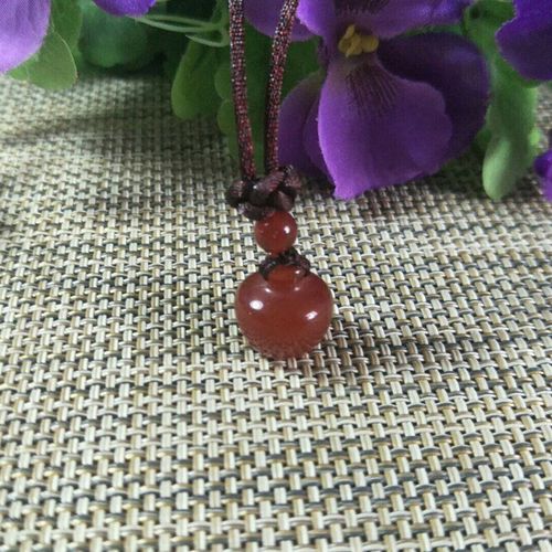 Gourde En Agate Naturelle, Pendentif, Amulette De Sécurité, Bijoux Fins