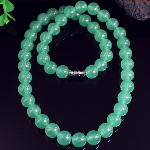 Nouveau Collier De Bijoux À La Mode Pour Femmes, En Jade Vert, Dongle, Peut Être Étendu, Chaîne De Chandail