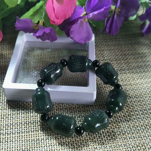 Bracelet En Jade Hetian Naturel, Perles De Chou Chinois Dominateur, Bijoux Porte-Bonheur, Amulette De Bon Augure, Bijoux Fins