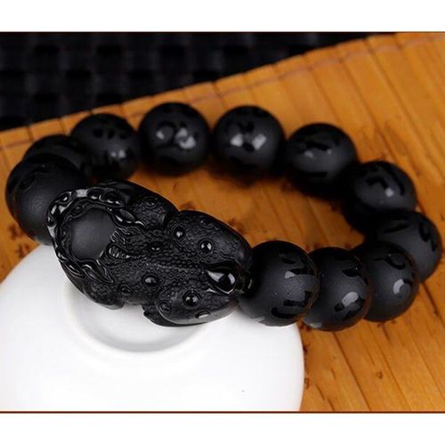 Bracelet De Vison En Obsidienne Naturelle, Bijoux Fins, Cristal De Bouddha, Transfert Obsidienne