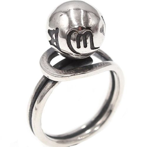Bague En Argent Massif S Pour Femmes, Vent Froid, Fait À La Main, Forme Irrégulière, Transfert De Boule Lisse, Ouverture De Six Mots, Anneau Réglable