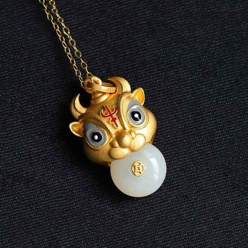 Collier En Jade Naturel Hétian Blanc, Pendentif Mollet Du Zodiaque, Style Chinois Rétro, Créatif, Breloque Artisanale, Bijoux En Argent Pour Femmes