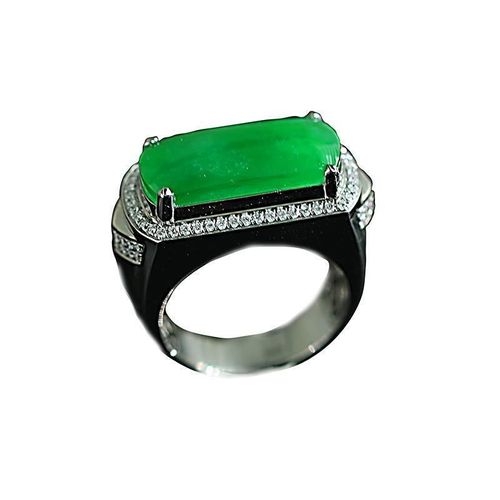 Design Tridimensionnel En Argent Incrusté, Selle De Calcédoine Naturelle Pour Hommes, Ouverture De Bague Dominatrice, Bijoux De Luxe Masculins