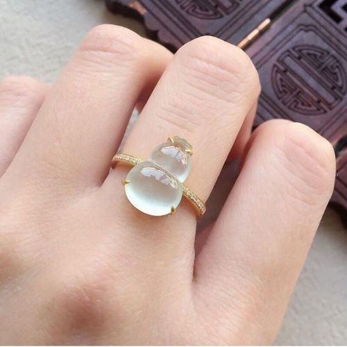 Bague Ouverte Avec Diamants Pour Femmes, Gourde En Calcédoine Naturelle, Breloque De Luxe, Bijoux De Marque En Argent