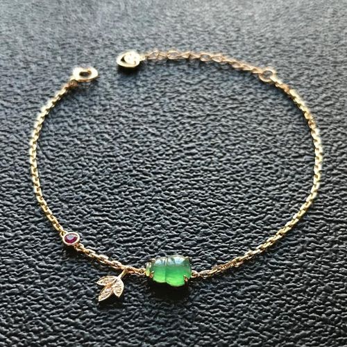 Bracelet De Styliste Original Plante De Verre Diamant Calcédoine Gourde Style Chinois Charme Rétro Marque Bijoux En Argent Pour Femmes