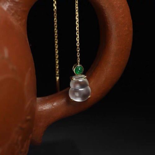 Boucles D'oreilles En Calcédoine Naturelle, Gourde, Longues, Breloque, Exquises Et Élégantes, Créatives, Rétro, Bijoux En Argent Pour Femmes, Nouvelle Collection