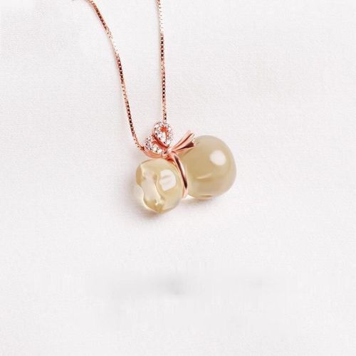 Collier En Diamant Citrine Naturelle Pour Femmes, Pendentif, Élégant, Créatif, Rétro, Argent, Bijoux