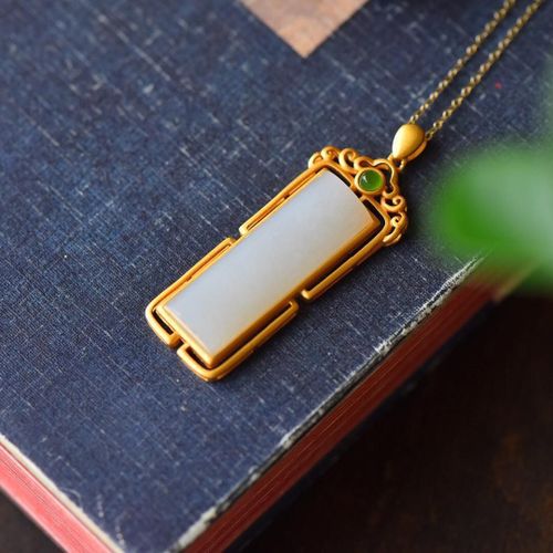 Collier De Clavicule Blanc En Jade Hétian Naturel, Pendentif, Artisanat Ancien Incrusté, Bijoux En Argent Exquis Pour Dames, Nouvelle Collection