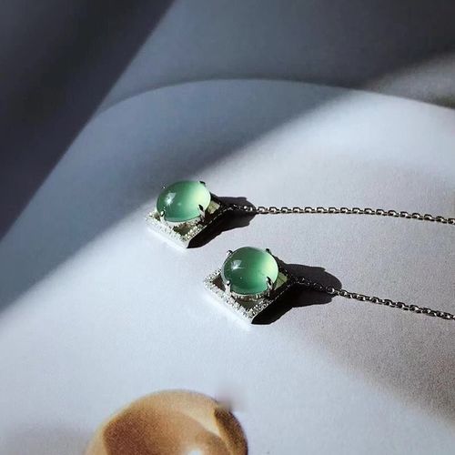Boucles D'oreilles En Diamant Rond, Haute Glace, Fond Transparent, En Acier, Canon, Jade, ¿Uf Rond, Breloque Élégante, Rétro Créatif, Argent, Bijoutier