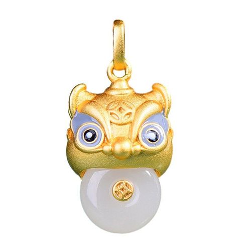 Collier Avec Pendentif En Jade Naturel Hétian, Blanc, Année De La Bête, Culture Rétro Chinoise, Méthode Ancienne Unique, Bijoux Artisanaux En Or Et En Argent