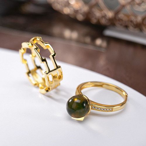 Bague En Argent Sterling S925 Pour Femmes, Bijou Doré Naturel, En Ambre, D'origine Mexicaine, Rétro, Fait À La Main, K0175, Nouvelle Collection