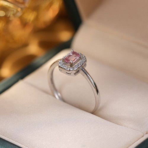 Bague Tourmaline En Argent Sterling S925 Pour Femmes, Bijoux Fins Incrustés, Tendance, Élégant, Ajustable, Ouverture Pour Cocktail, K0145, Nouveau
