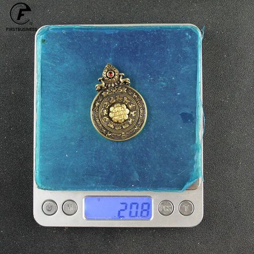 Porte-Clé Vintage En Laiton Bouddhiste Tantra, Porte-Clé De Voiture, Pendentif En Cuivre Pur, 12 Animaux Du Zodiaque, Porte-Bonheur Suspendu Mobile
